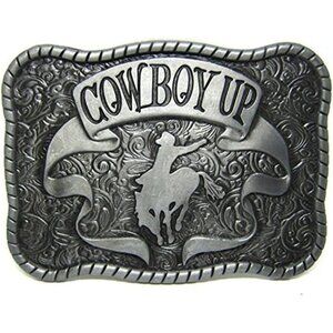 ❤️ Western Cowboy Ladies Boots Belt Buckle Vintage Oval Belt Buckle Silver